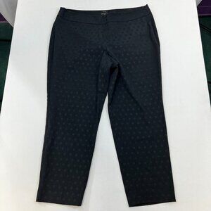 Talbots Heritage Womens Black High Rise Elastic Waist Pull On Ankle Pants Sz 16P
